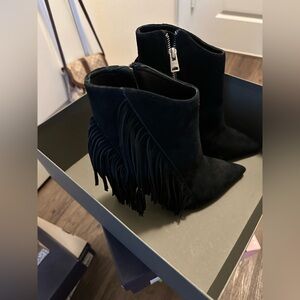 All Saints suede ankle boots heels size 7.5 NWT